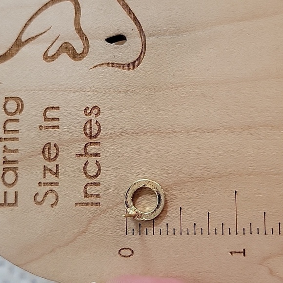 MICRO SHIMMER RING STUD EARRINGS - Picture 5 of 7